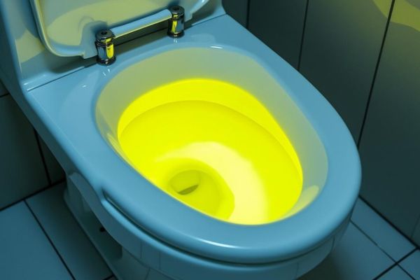 urine jaune fluo