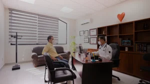 Consultation médicale pour une douleur aux testicules