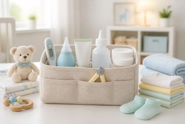 Kit de soin pour bebe organise